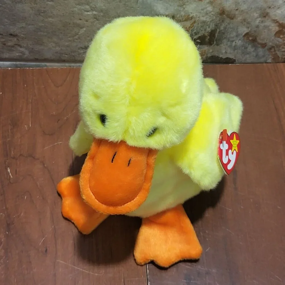 Ty Beanie Buddies Quackers Duck Plush Stuffed Animal 1998